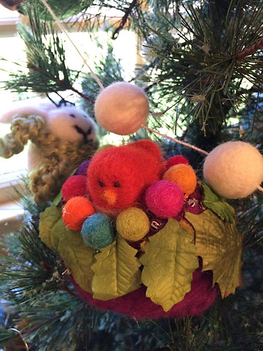  Close up of one of the birds the fairies made cozy for winter. 