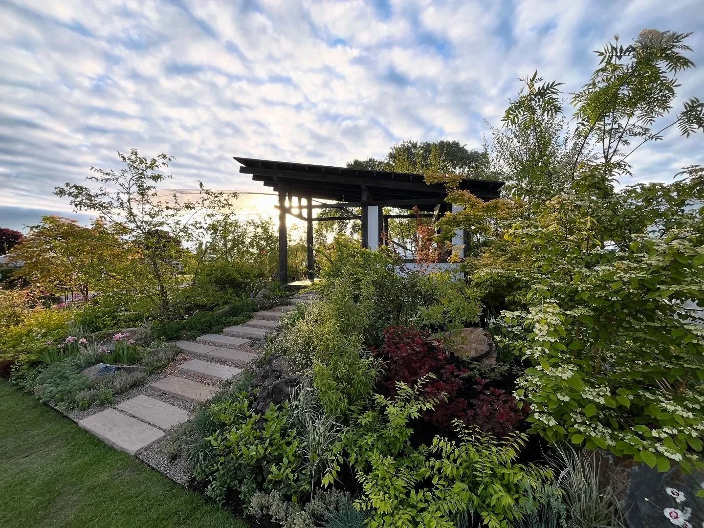 Lovely start to the @rhsmalvern Show 😎 Garden design by Yun Sunmi &amp; Lu Wenjuan #goldmedalgarden #rhs @leafcreativeuk @the_rhs #gardenphotographer #gardenphotography #beautifulgardens grangefarmnursery