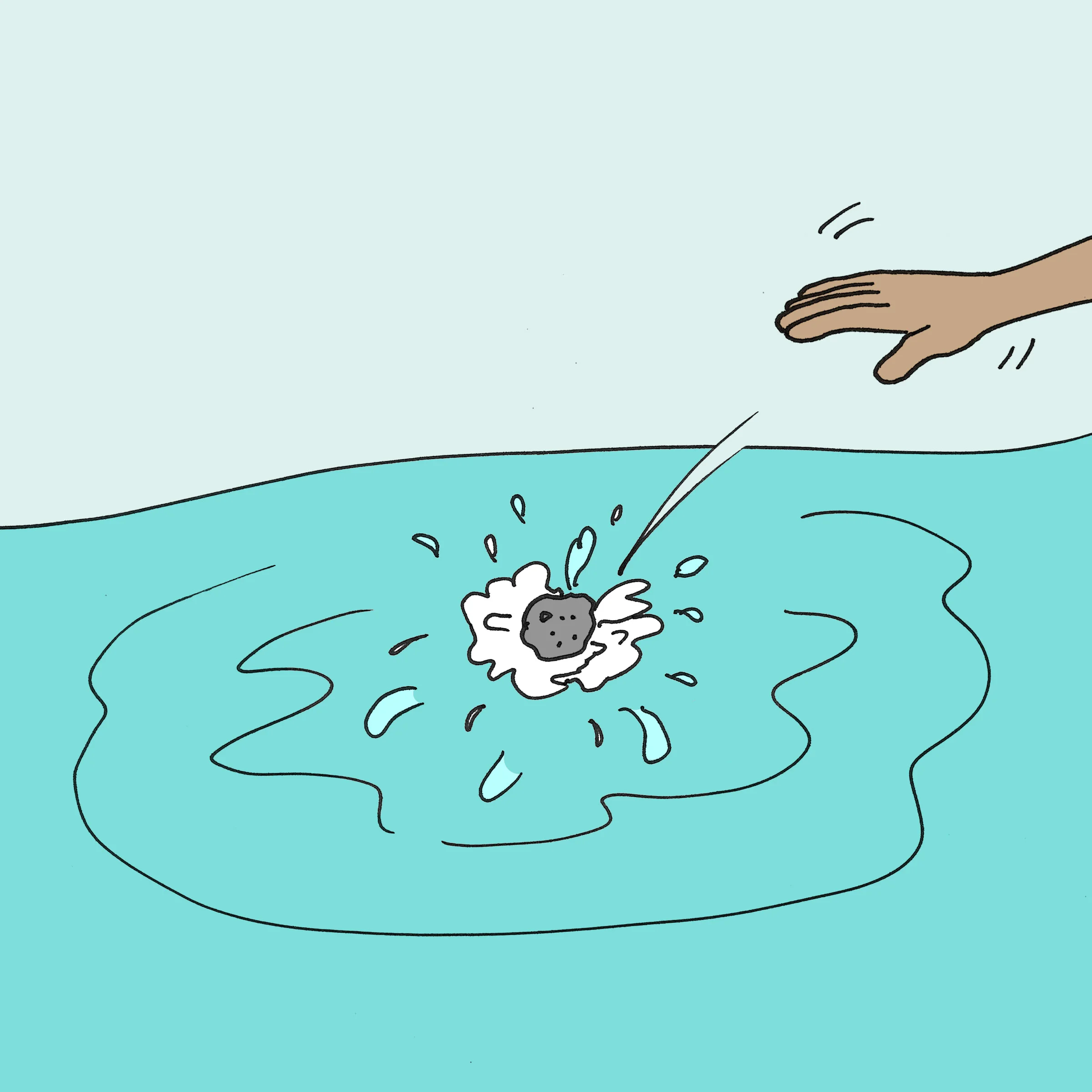 CHECK FOR SALINITY BY AMOUNT OF REFLECTIONS AT NIGHT IN SPLASHING WATER