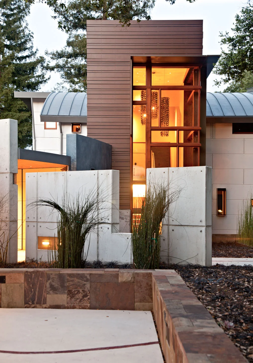 Entry tower - Contemporary Saratoga home
