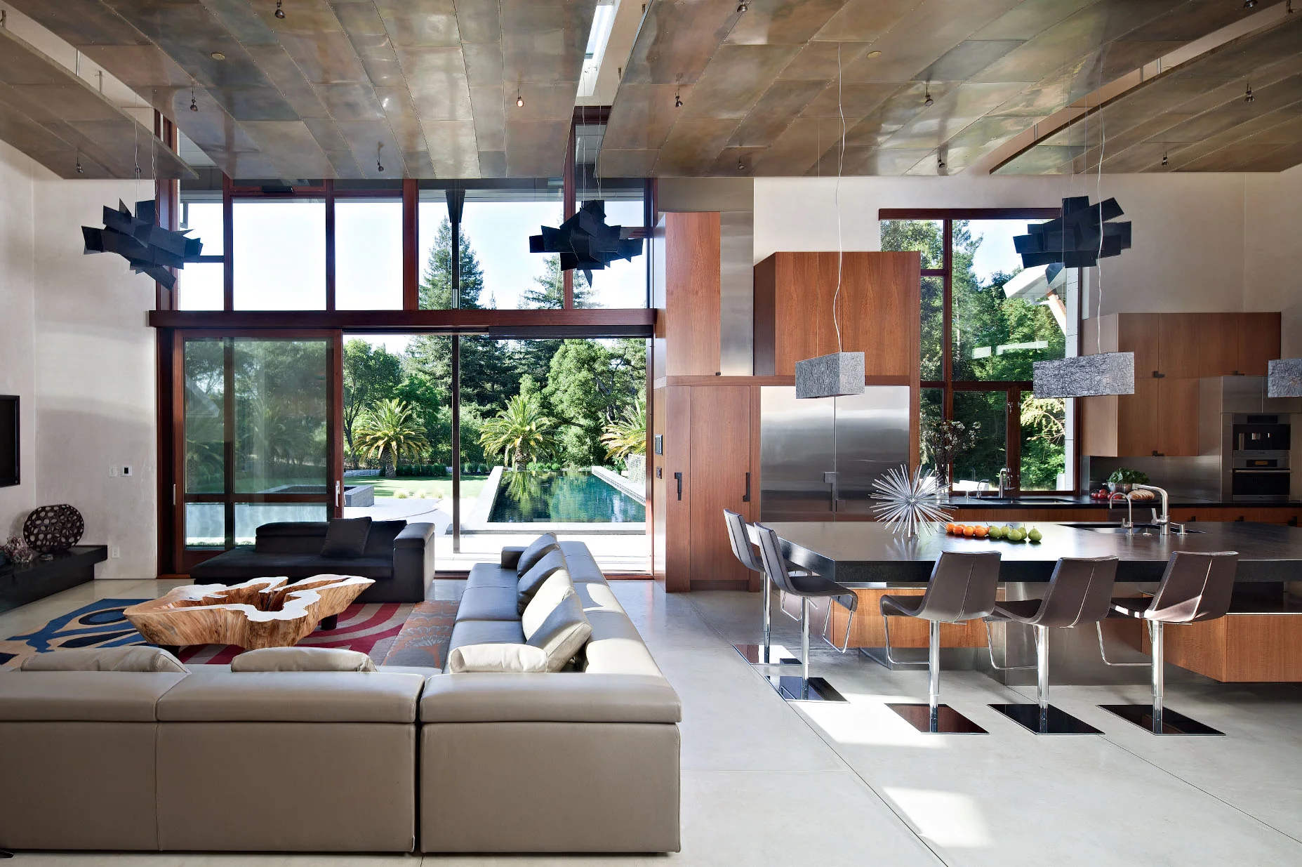 Kitchen great room - Contemporary Saratoga Home