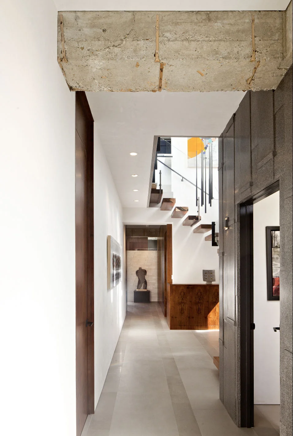 Hallway and stair - Pacific Heights Remodel, San Francisco, Modern Design 