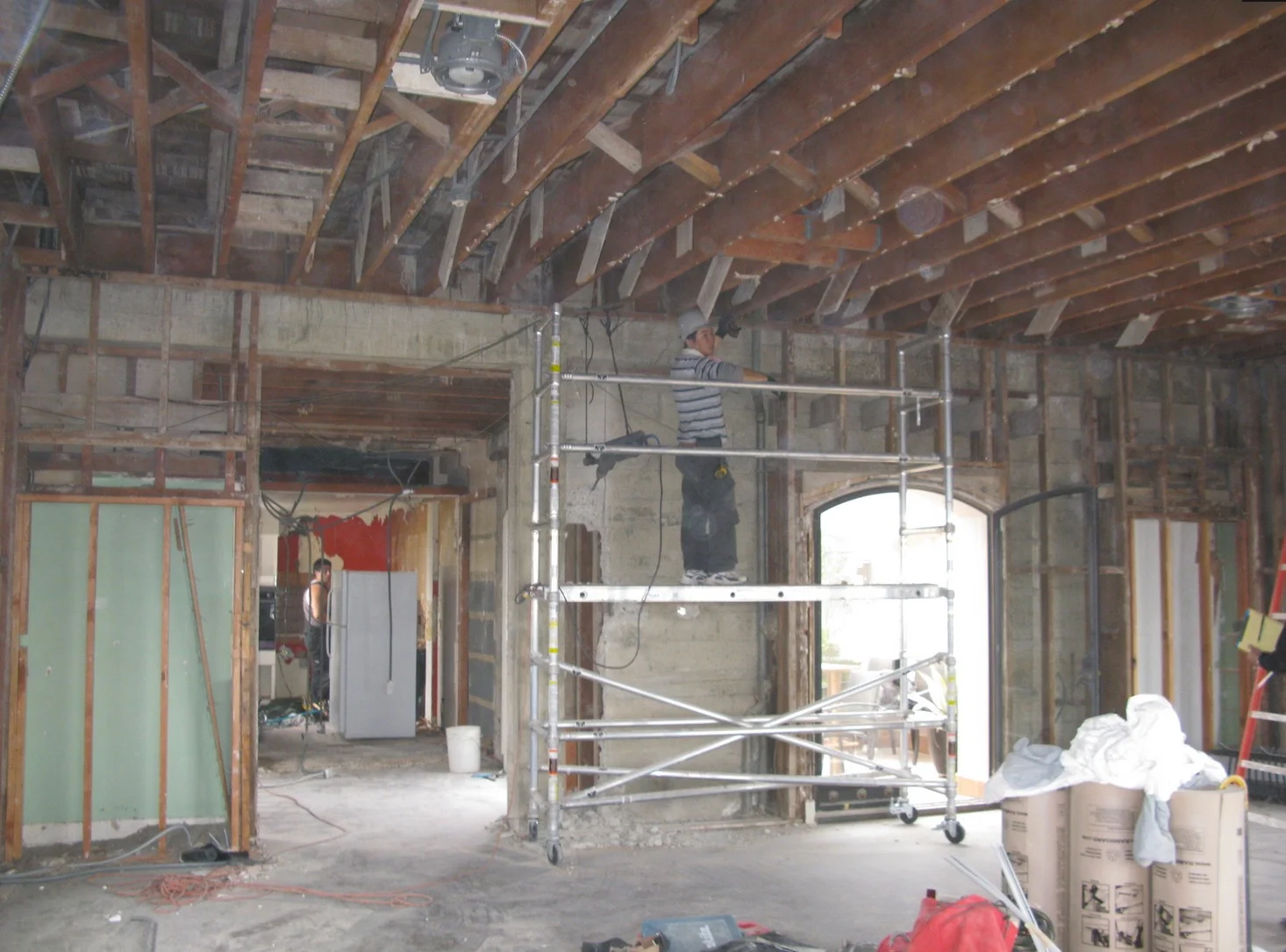 Mid way through demolition on the upper floor 
