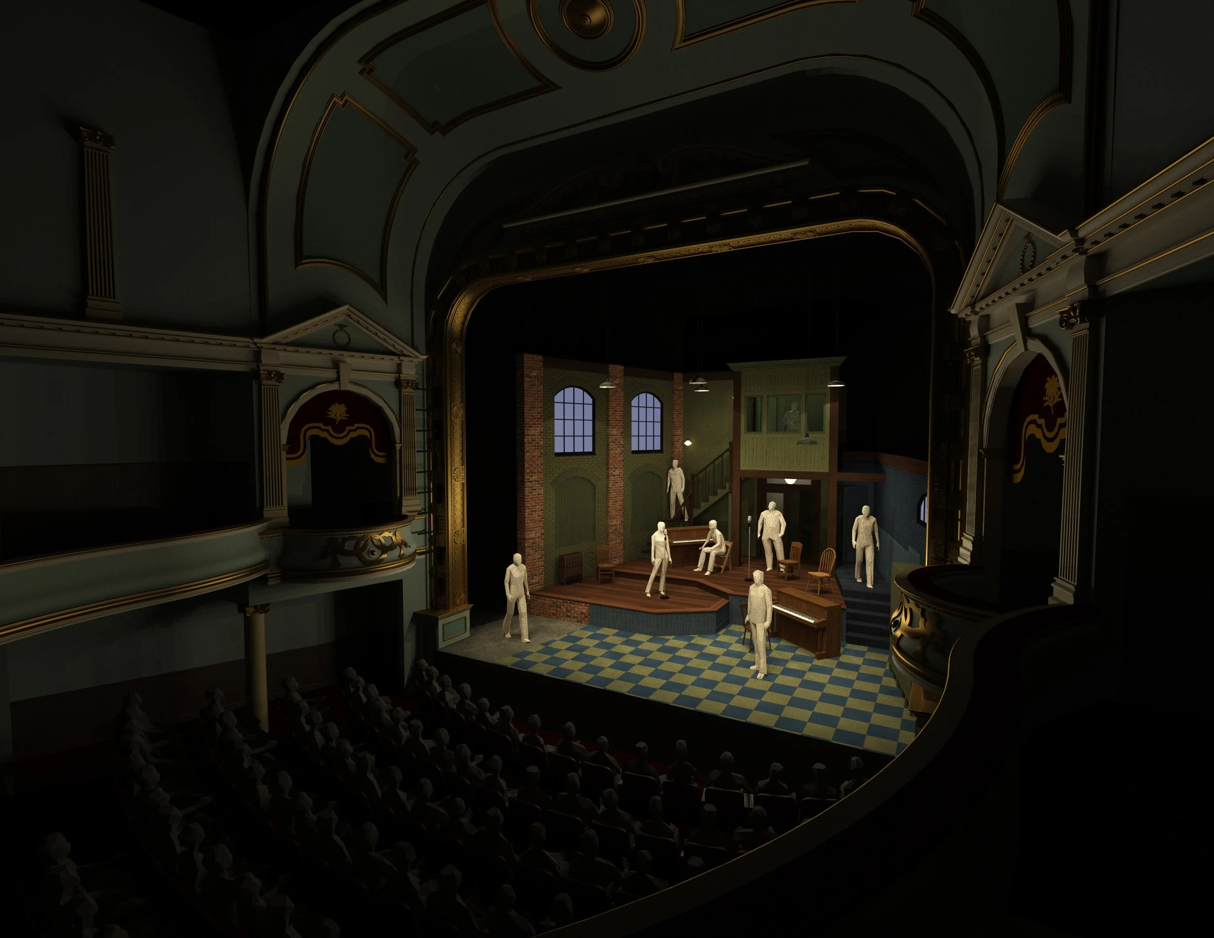 3D Digital Rendering - Ma Rainey's Black Bottom, Asolo Repertory Theatre, Design by Linda Buchanan