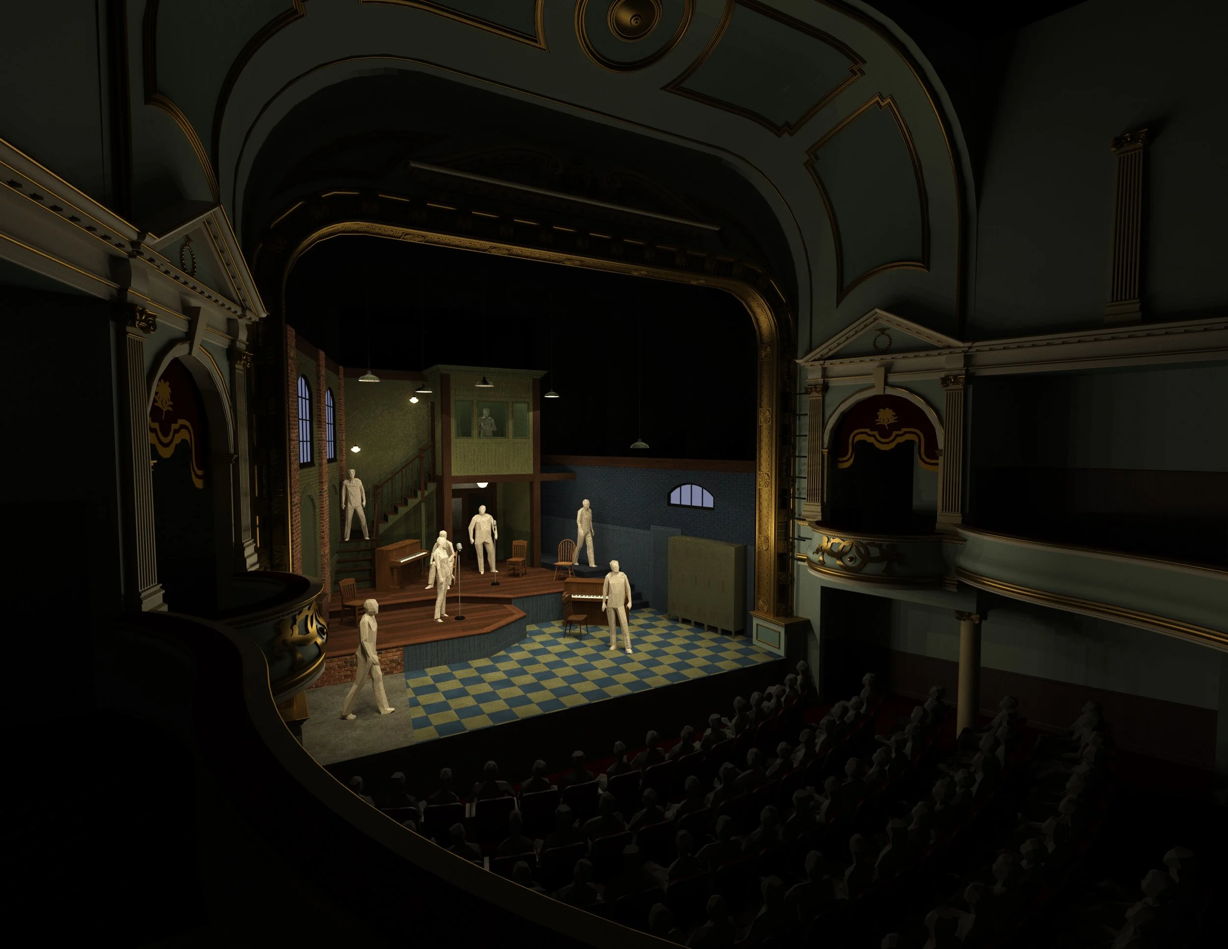 3D Digital Rendering - Ma Rainey's Black Bottom, Asolo Repertory Theatre, Design by Linda Buchanan