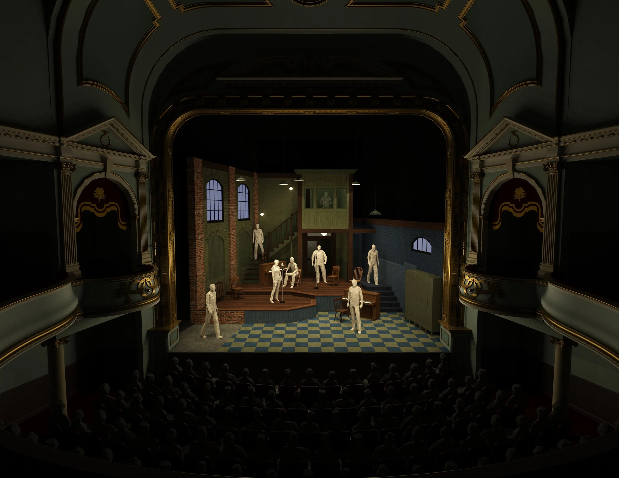 3D Digital Rendering - Ma Rainey's Black Bottom, Asolo Repertory Theatre, Design by Linda Buchanan