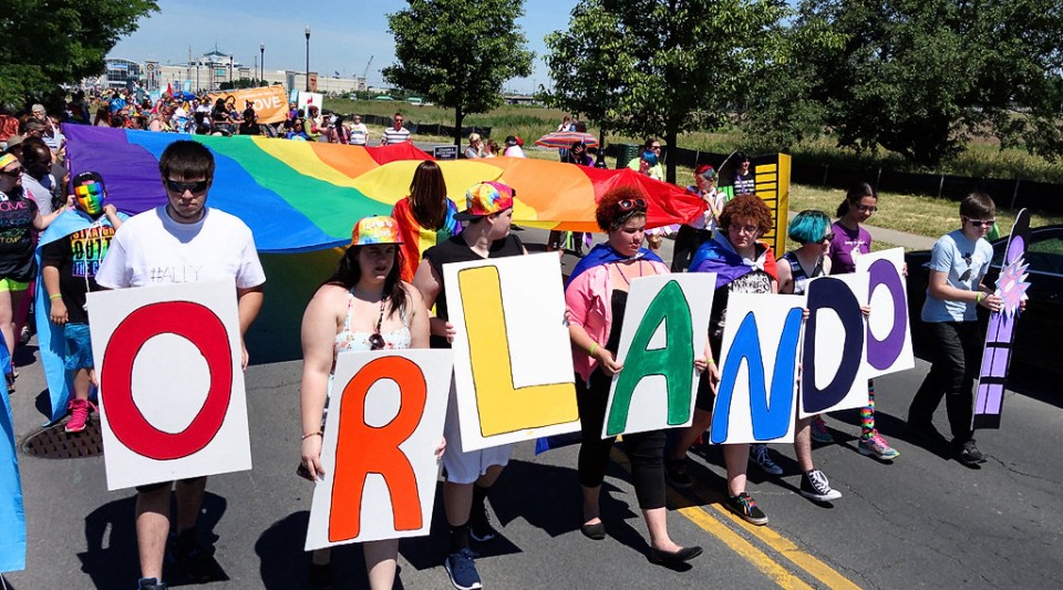 Marching from Solar St. the the Inner Harbor. Photo credit to Michael Greenlar of the Post-Standard.