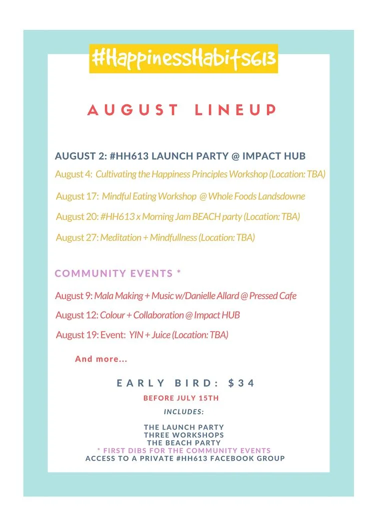 NOTE: The "Community Events" will have an additional fee to cover costs for that event.