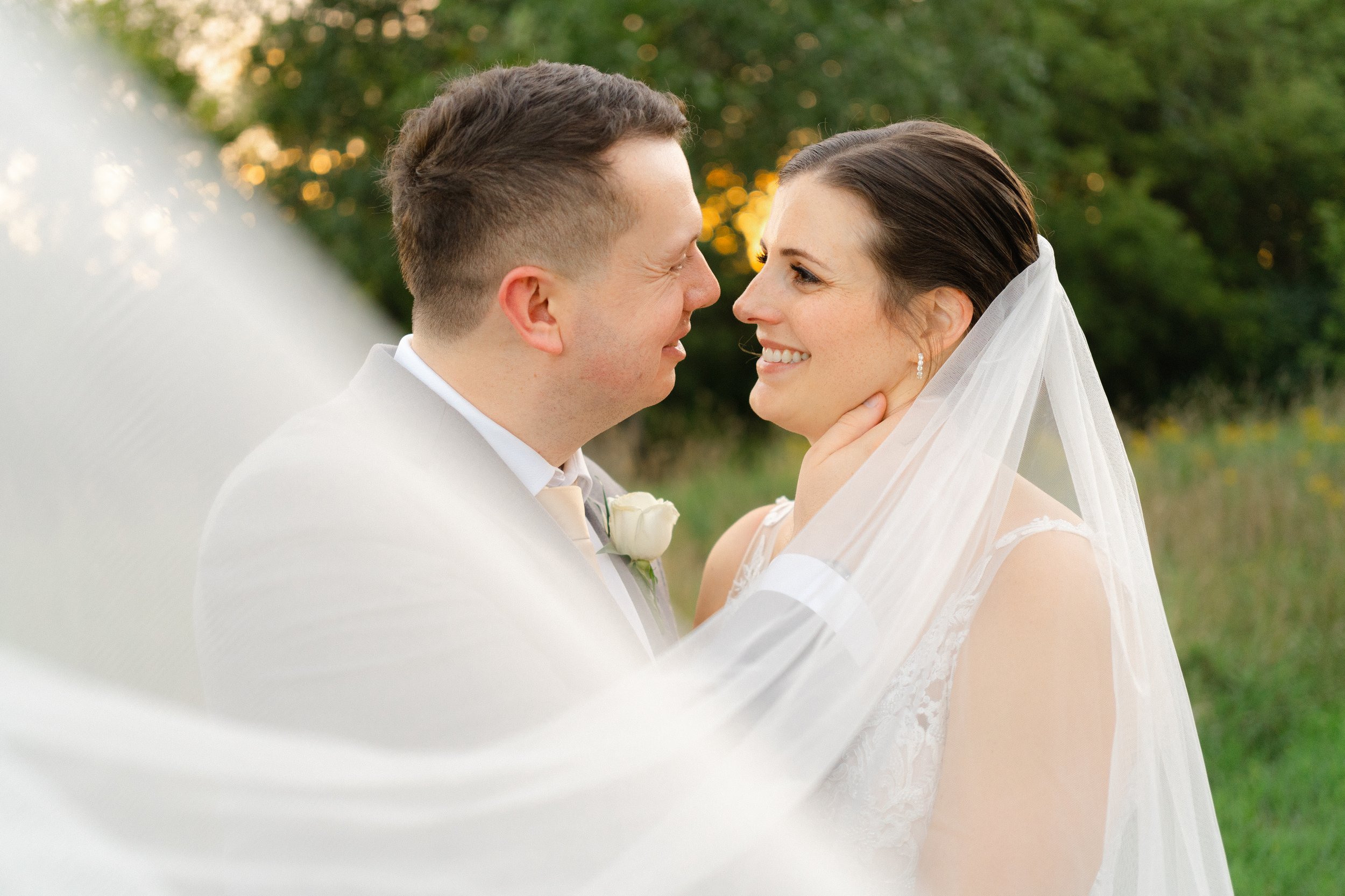 Using the brides veil as a prop can elevate any photo to the next level