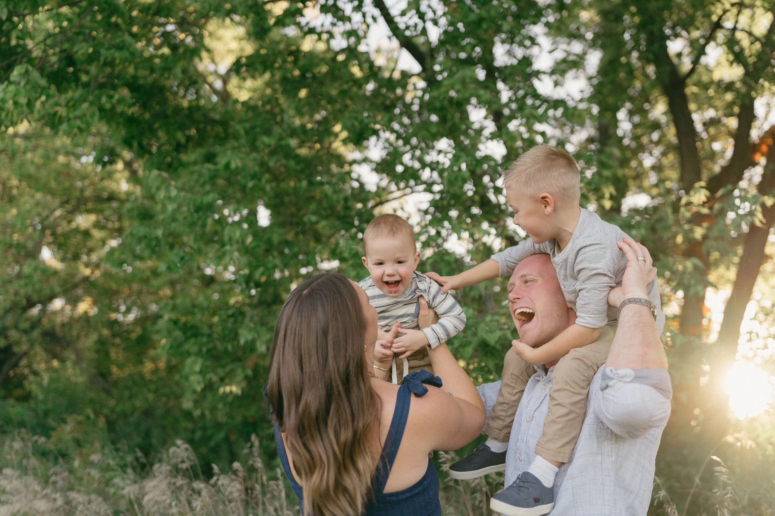 Sunset family portraits West Bend Wisconsin