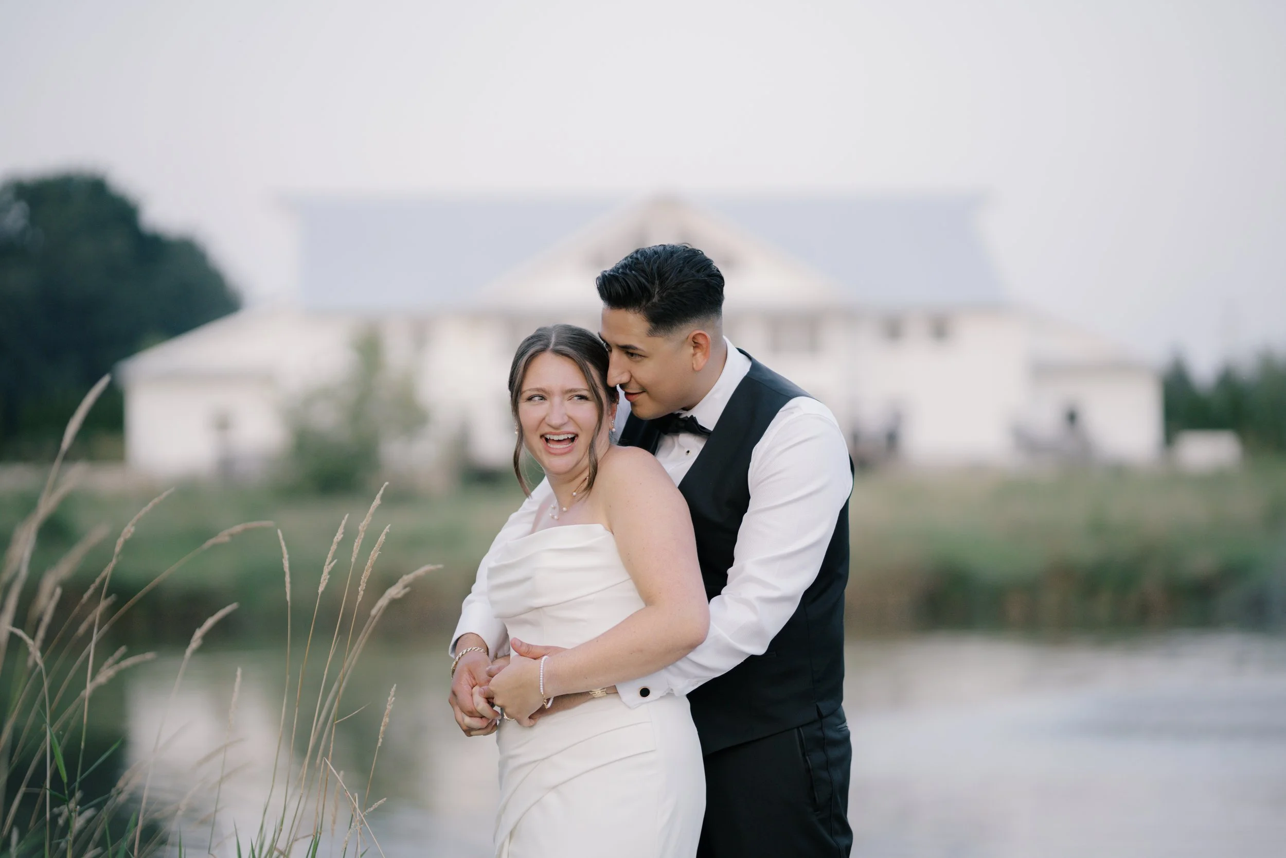 Wedding couple portraits at Milwaukee venue