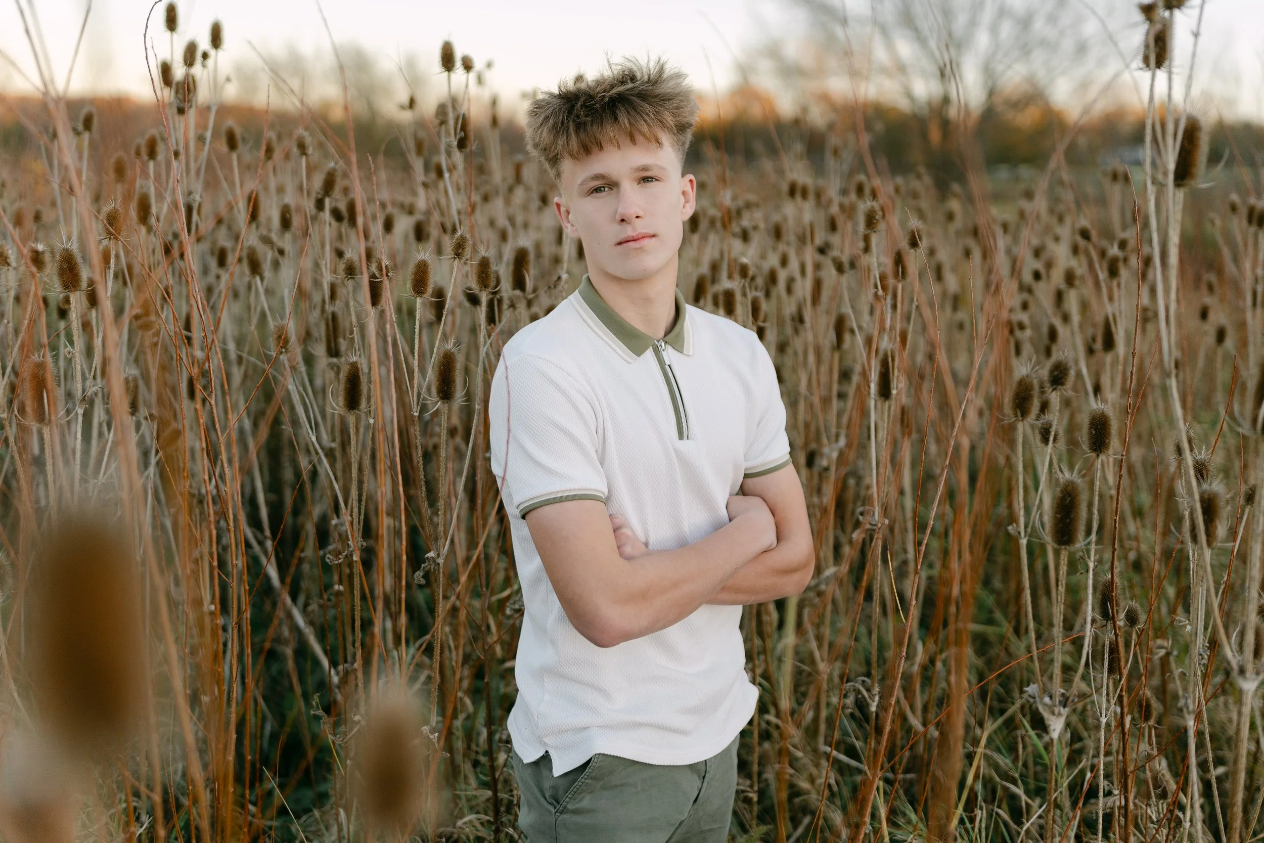 Outdoor senior portrait session West Bend WI