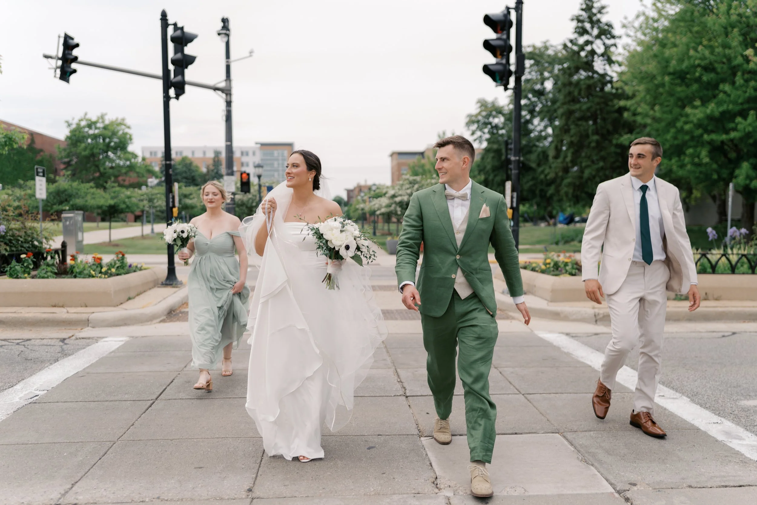 Candid wedding day moment photographed by a Milwaukee wedding photographer