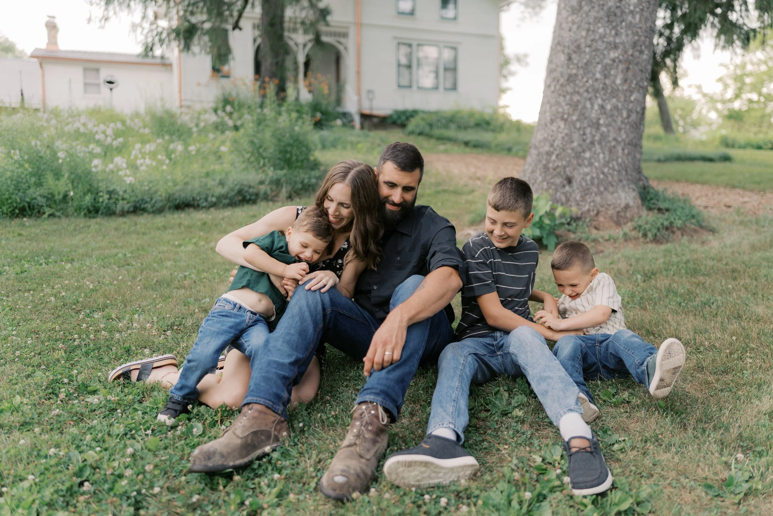 Family with young children West Bend Wisconsin