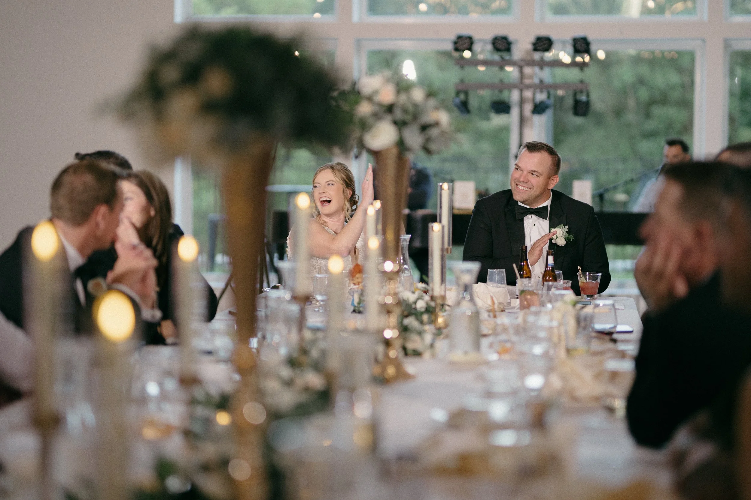 Wedding reception speech photographed in Milwaukee, Wisconsin