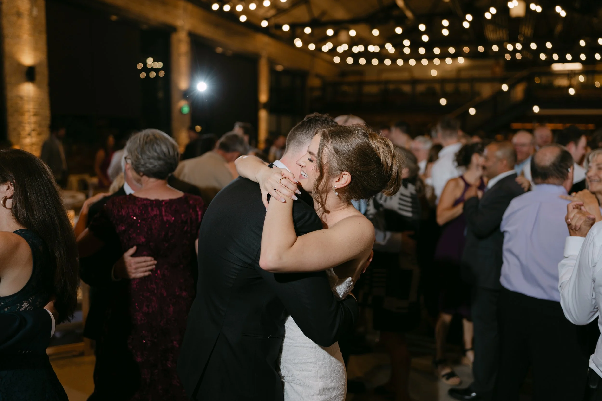 Candid wedding moment Wisconsin photographer