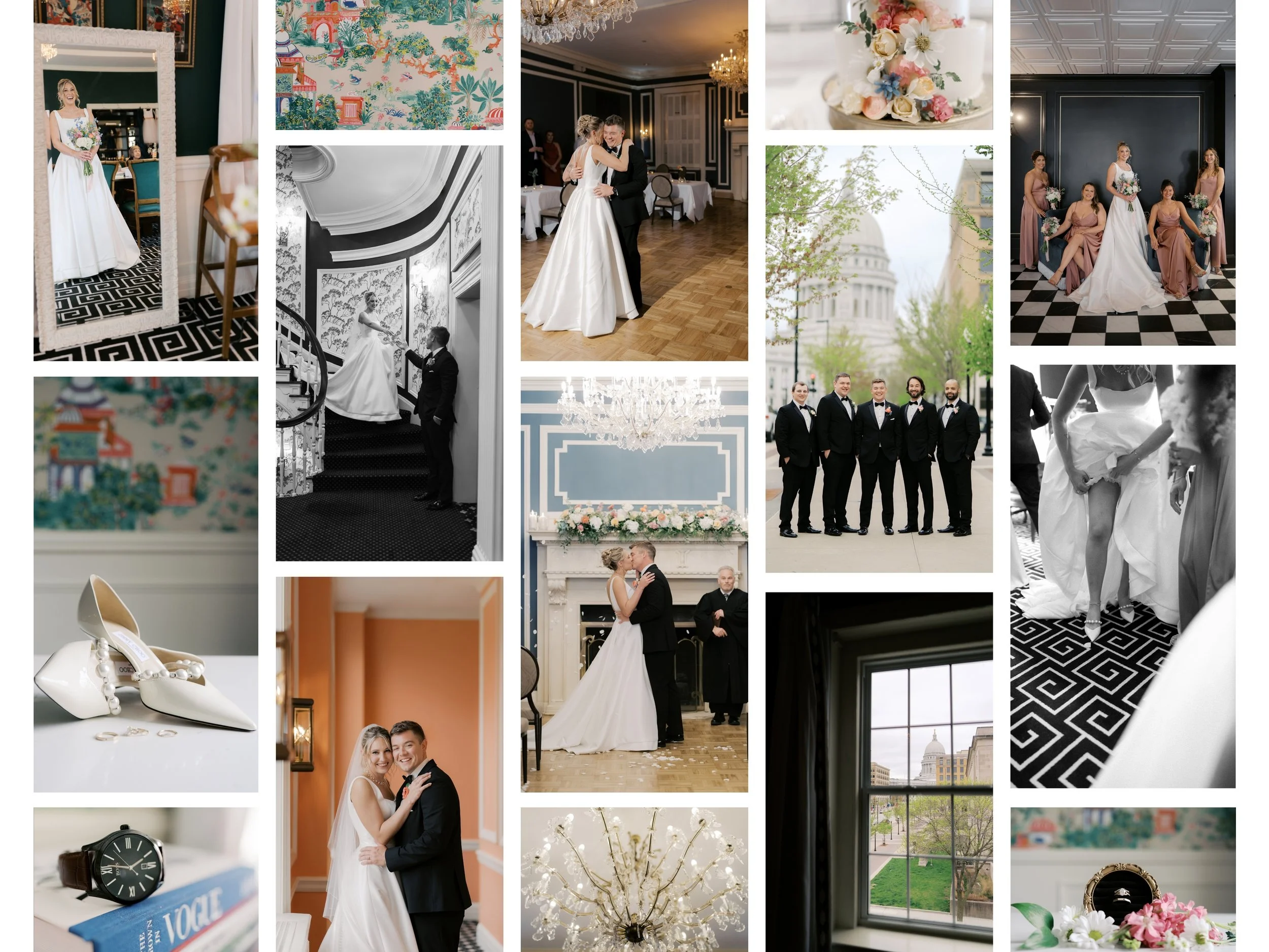 Classic wedding photography at The Madison Club in Madison Wisconsin