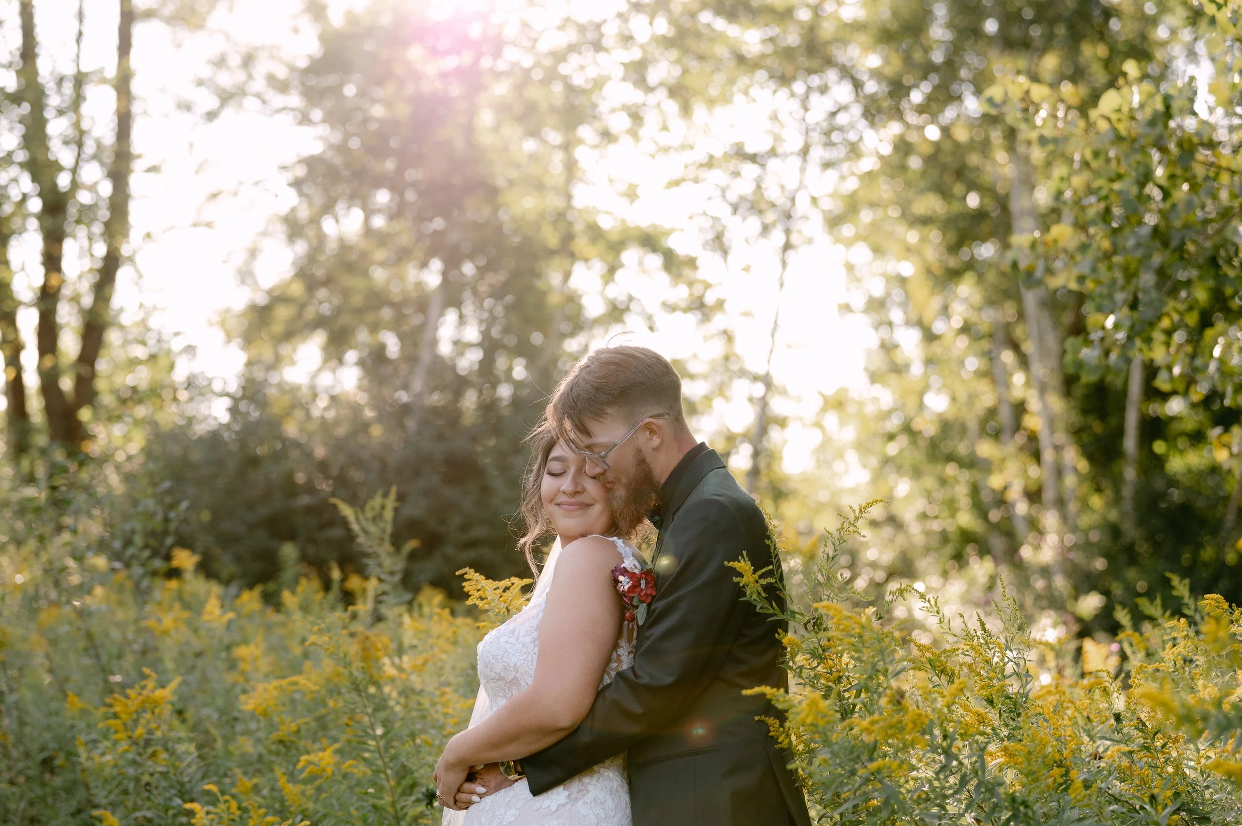 Sunset portrait Milwaukee wedding photography