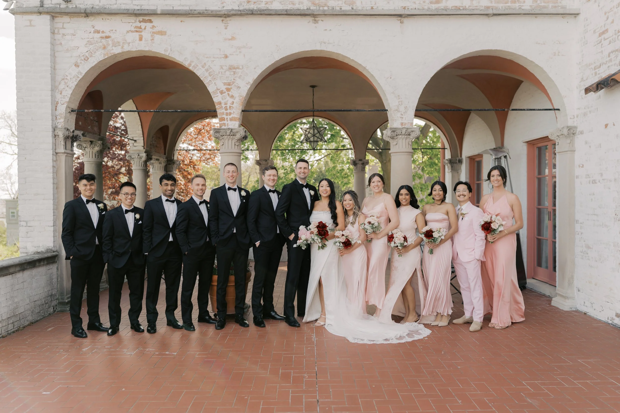 Elegant garden and architectural details at Villa Terrace Museum & Gardens wedding