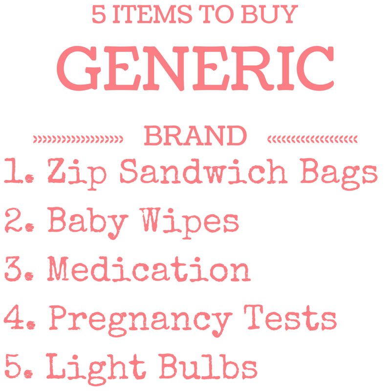 5 Items to buy Generic