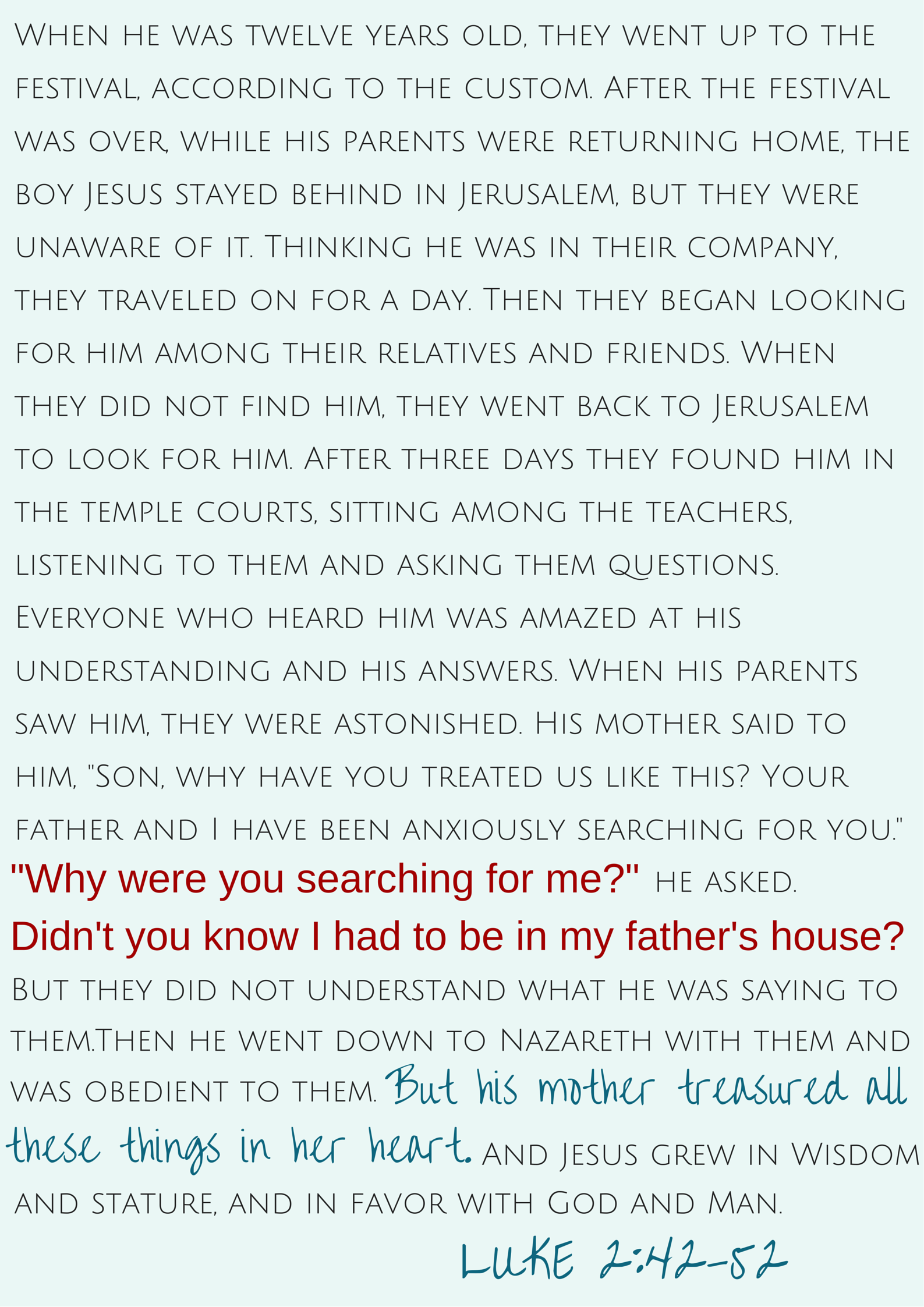 LUKE 2:42-52 | momming is hard