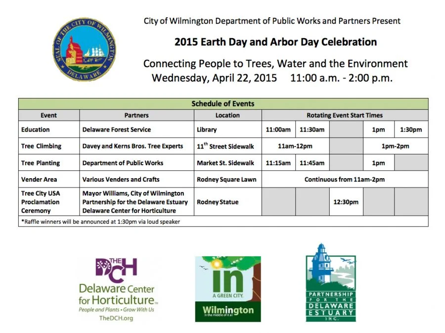 Celebrating Earth Day and Arbor Day Downtown