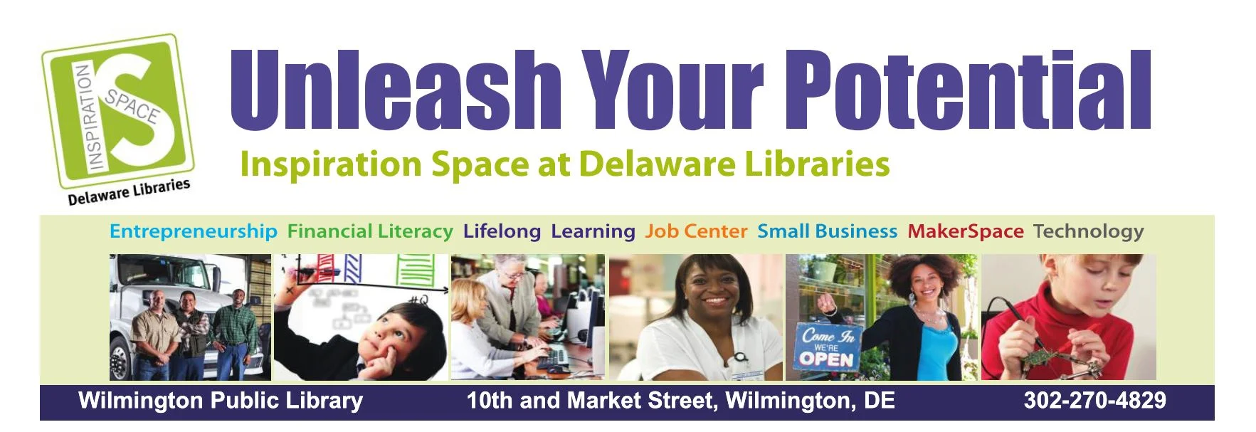 Check out the Wilmington Library Inspiration Space this month