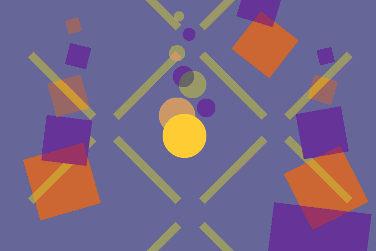 from Design 2 for Media, Transparency between Colors: Creating Transparency between a Tetrad color scheme w/ ColorAid selections & turning your choices into an animation revealing transparency Drexel University