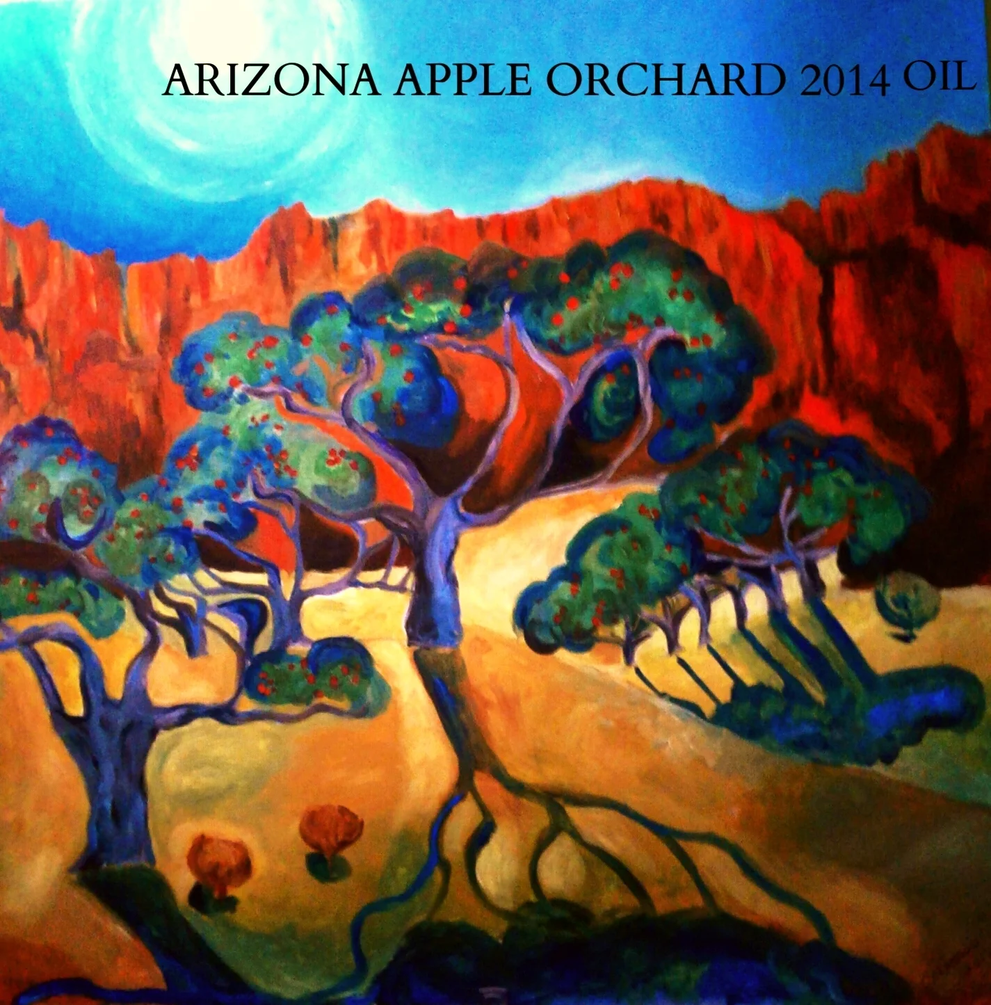 OIL ON BOARD 24X24 CATHERINE LACOMBE