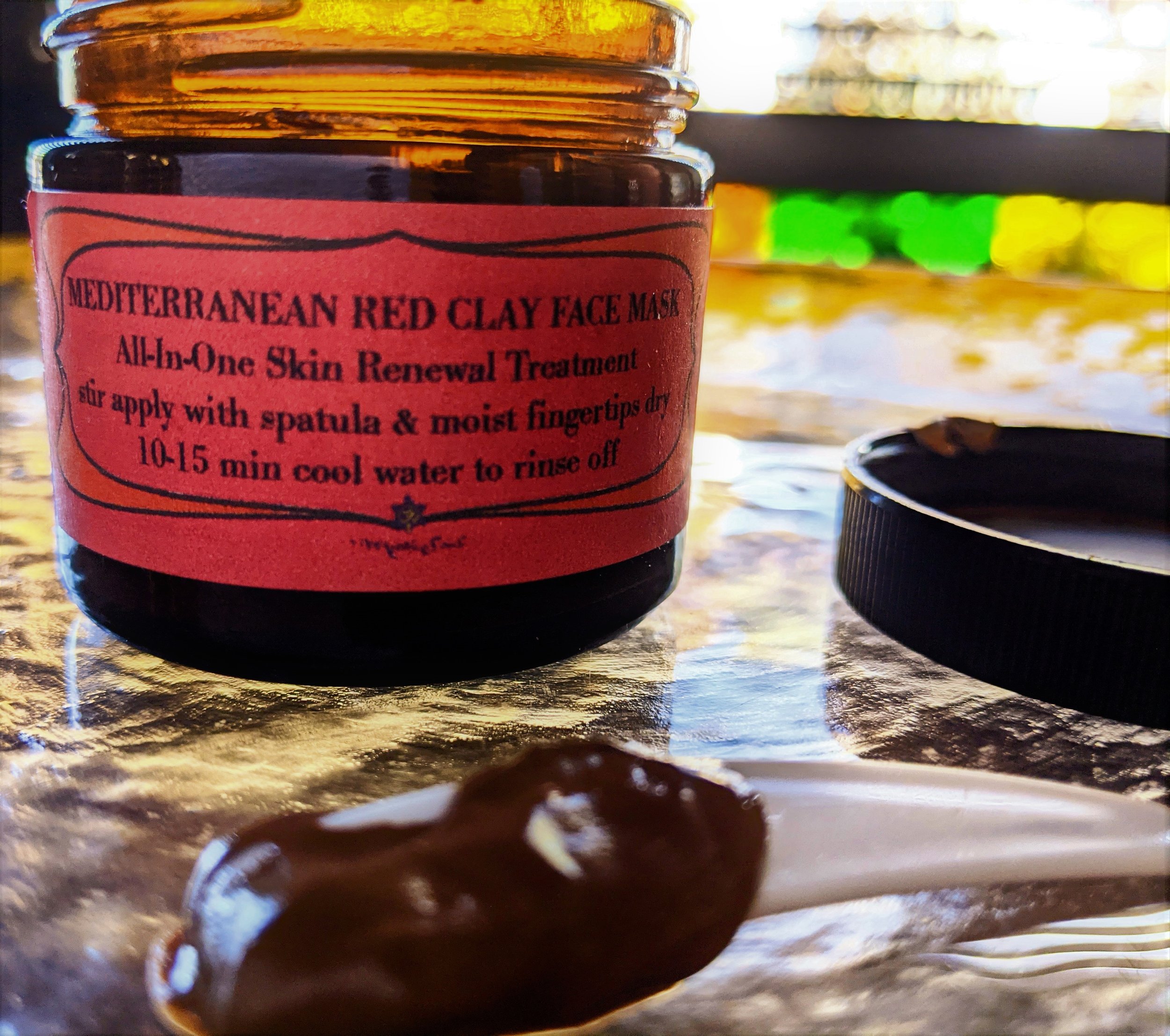 med red clay on clear dish.jpg