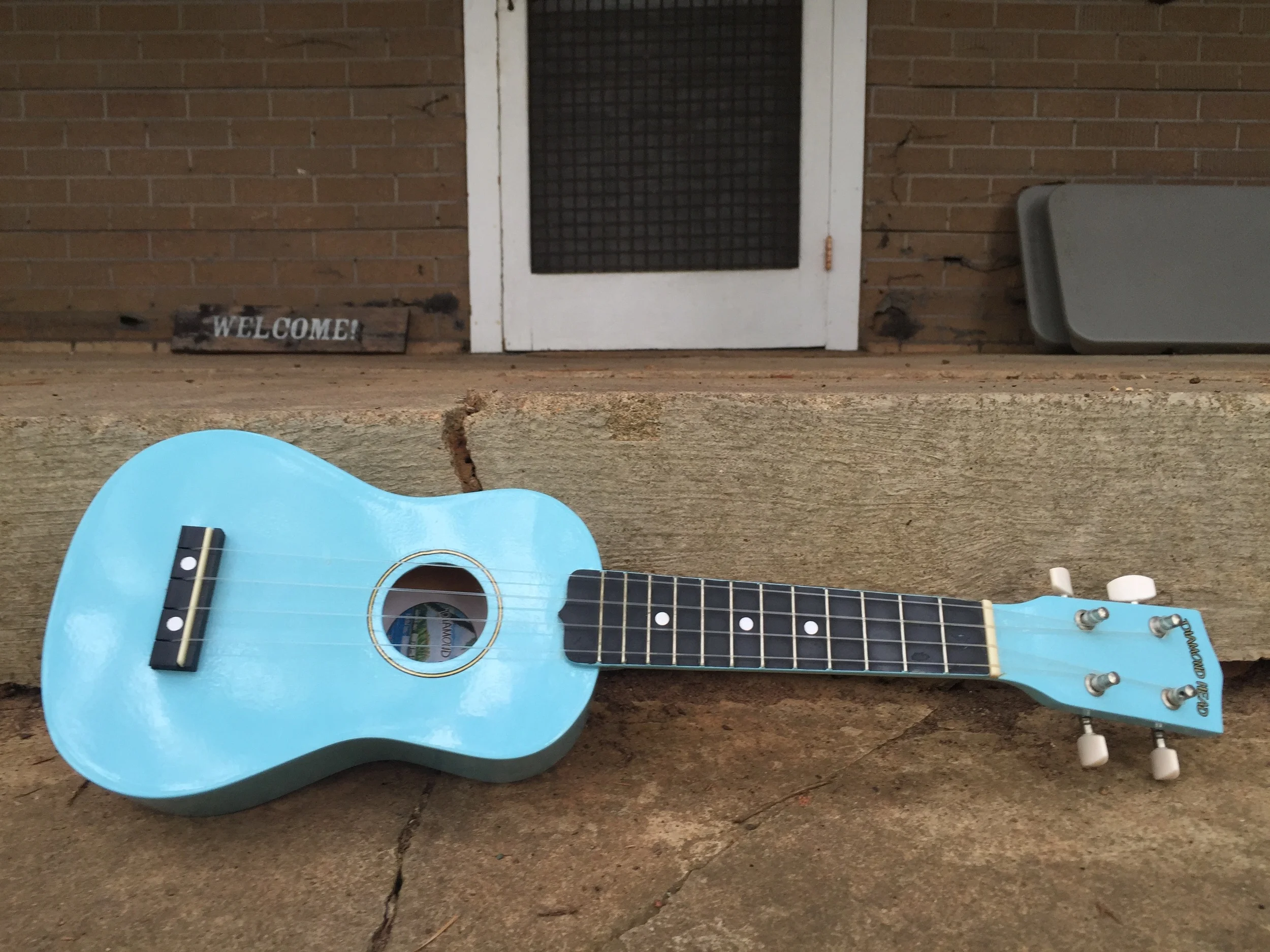 My blue uke. Original image taken by David Wilder.