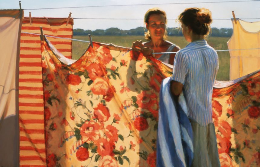 "Over the Line." Original oil painting by Jeffrey T. Larson. jeffreytlarson.com