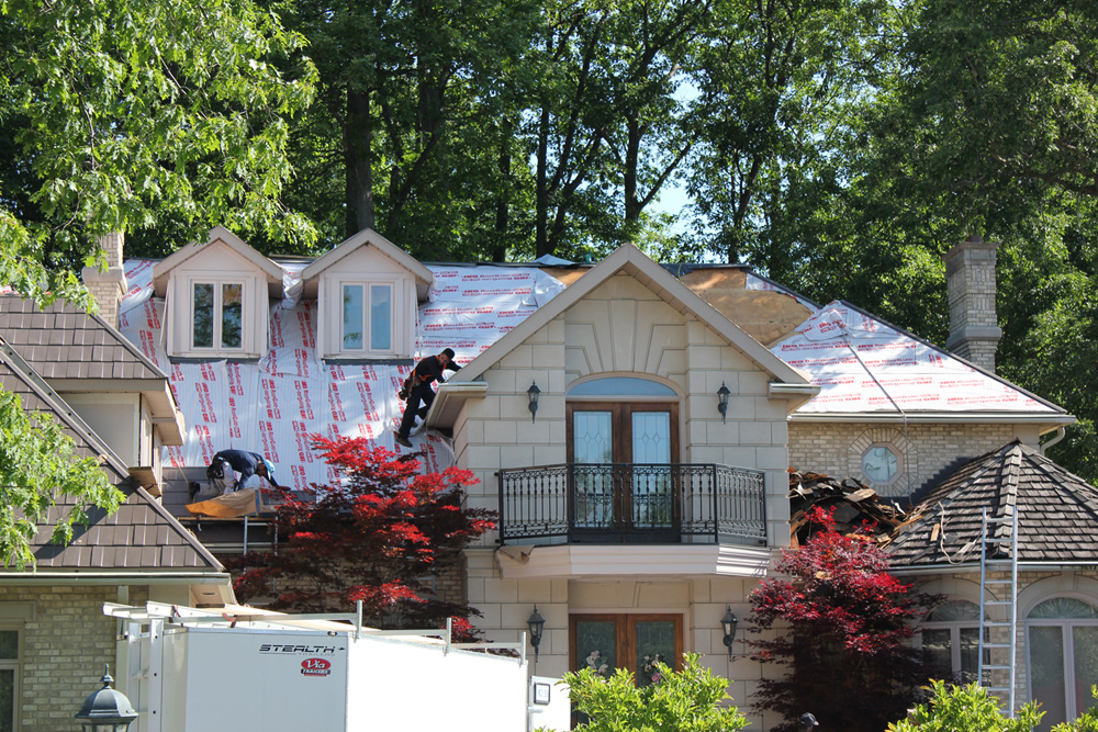 During Roof Installation 