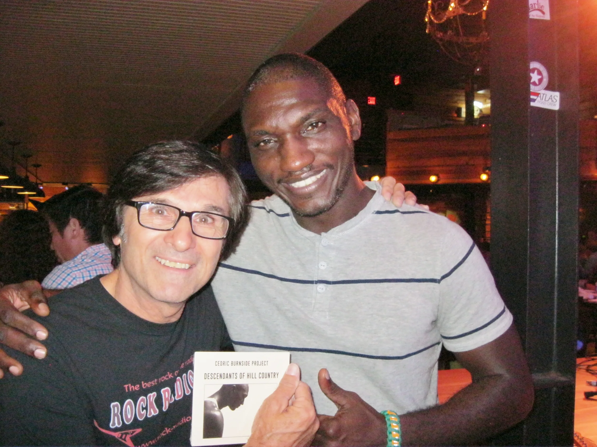 With Cedric Burnside at Lafayette's Music Room, September 3, 2015