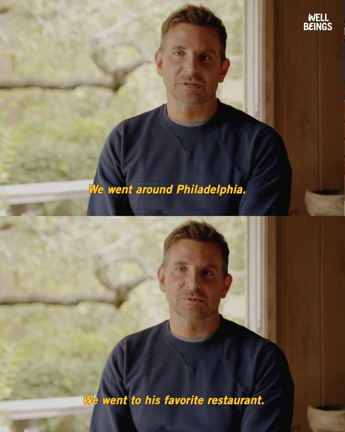 World Cancer Day — Bradley Cooper, executive producer of Caregiving. Carousel I designed from sizzle-reel stills, turning his on-camera words into shareable slides for the awareness moment.