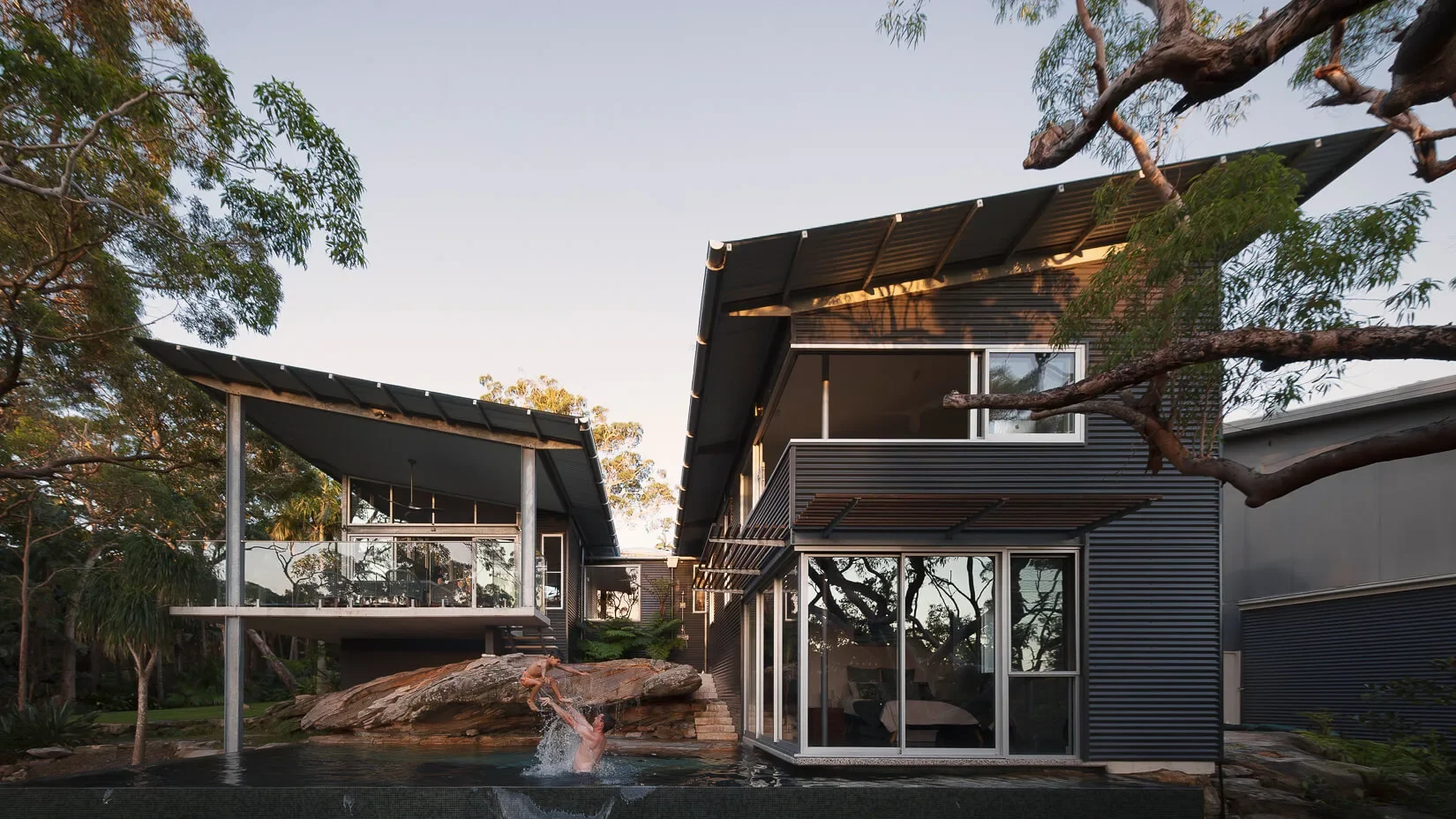 Outdoor living space in bushland setting Bayview