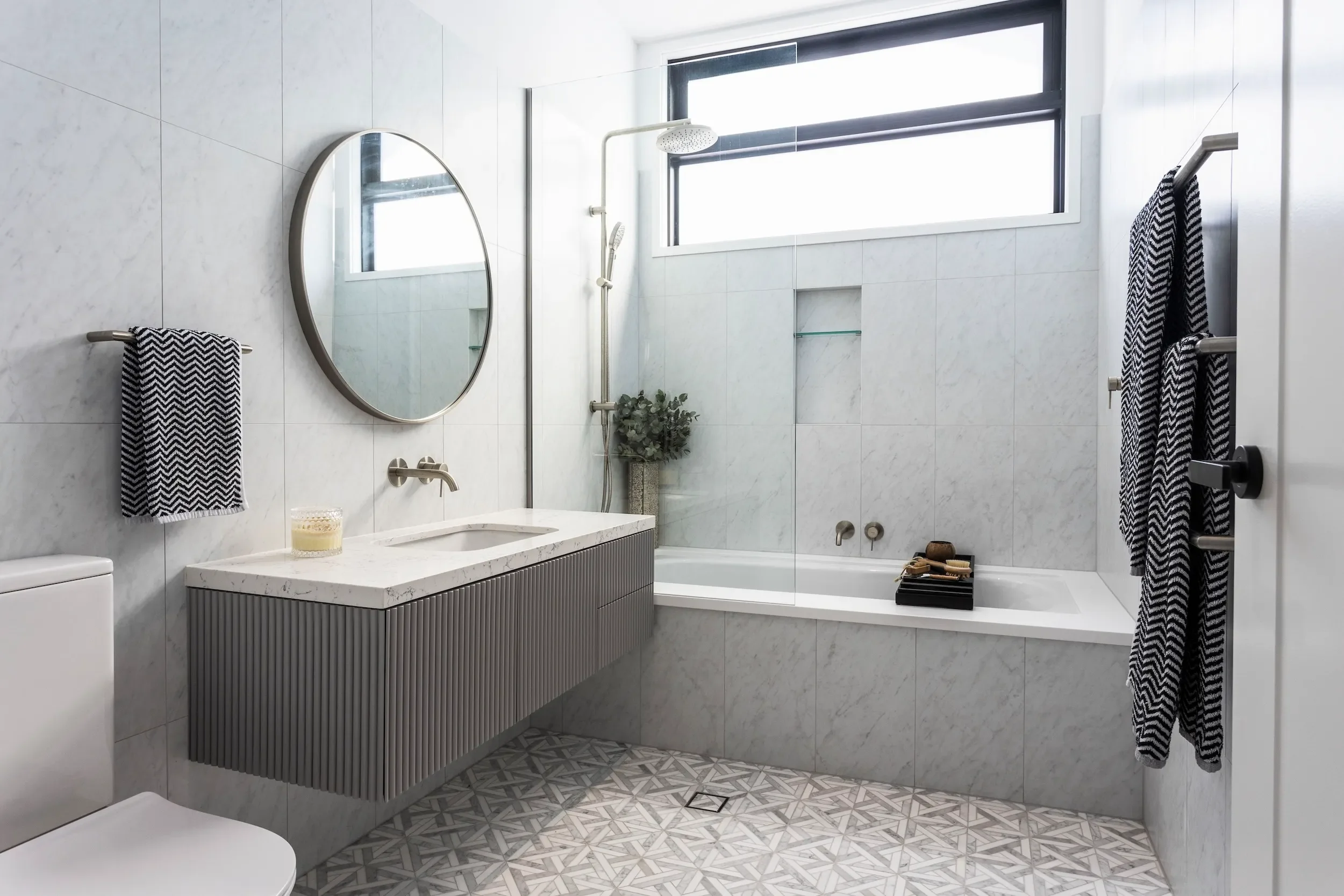 Bathroom after renovation in a heritage home Sydney