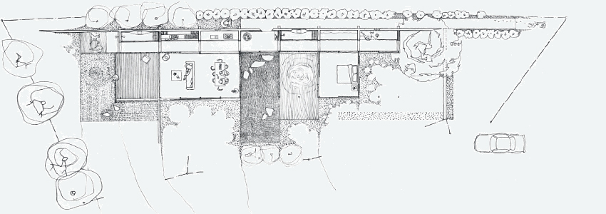 Floor plan of Wall House by Peter Stutchbury