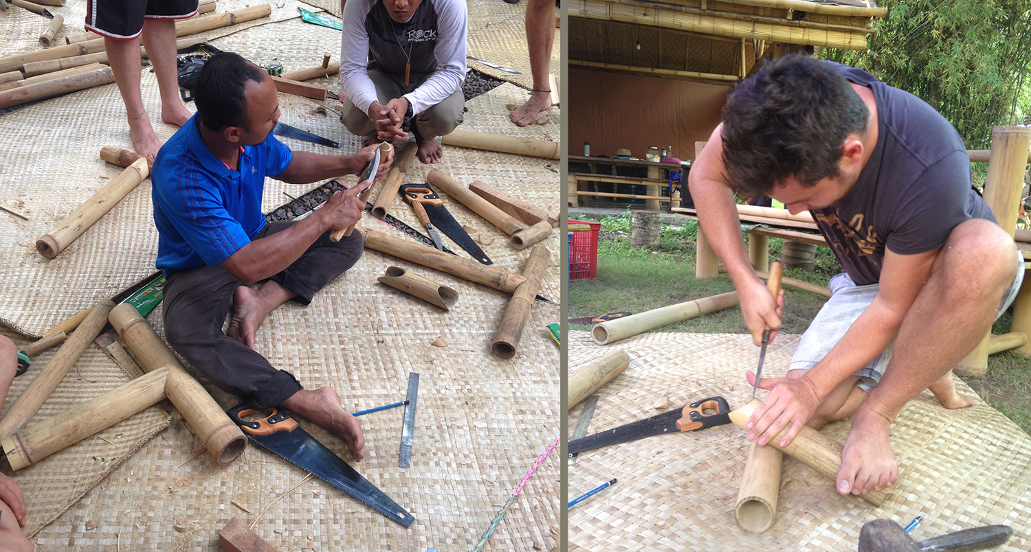 Learning joinery techniques from Iocal builders