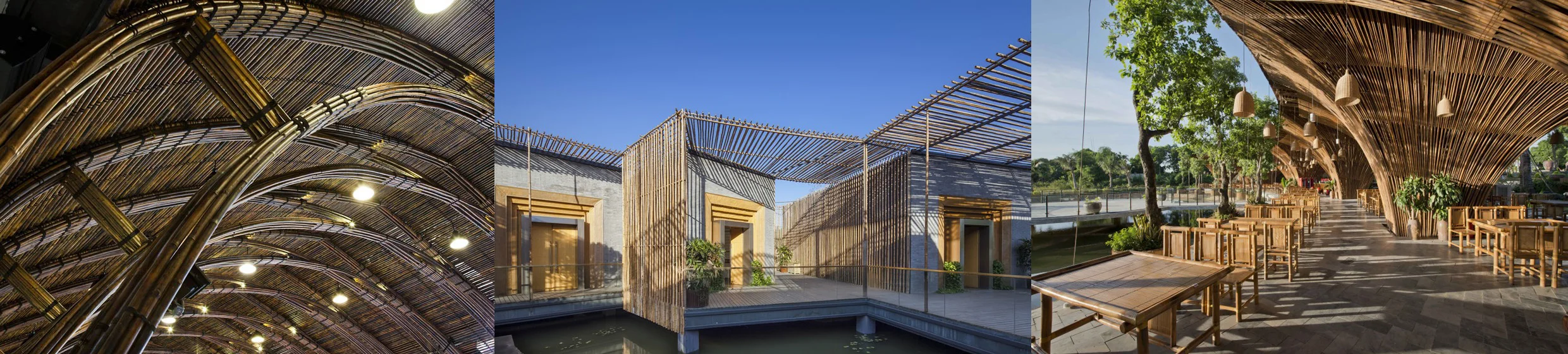 Kontum Indochine Restaurant by Vo Trong Nghia Architects Bamboo Courtyard Teahouse by Sun Wei Architect Roc Von Restaurant by Vo Trong Nghia Architects