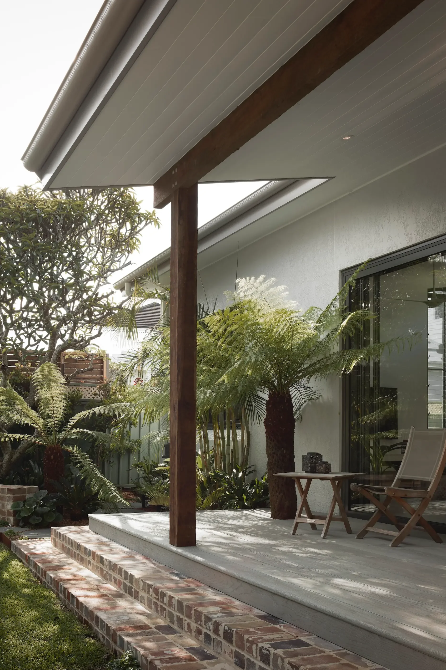 Renovated outdoor living area in Freshwater home