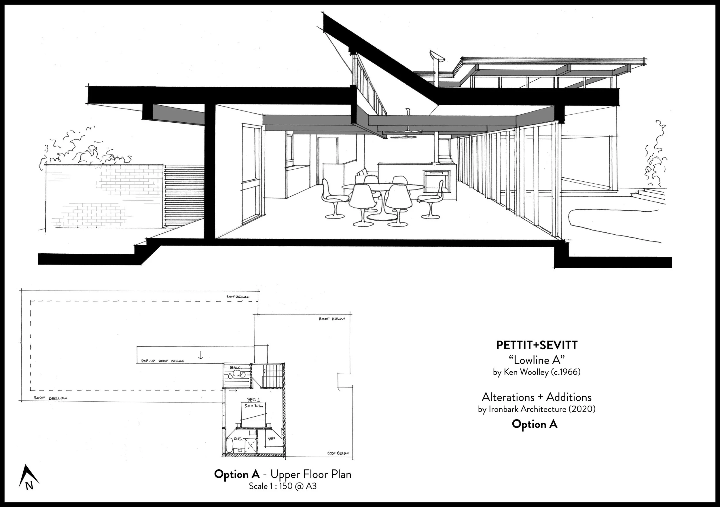 Pettit and Sevitt Lowline A upper floor design house renovation