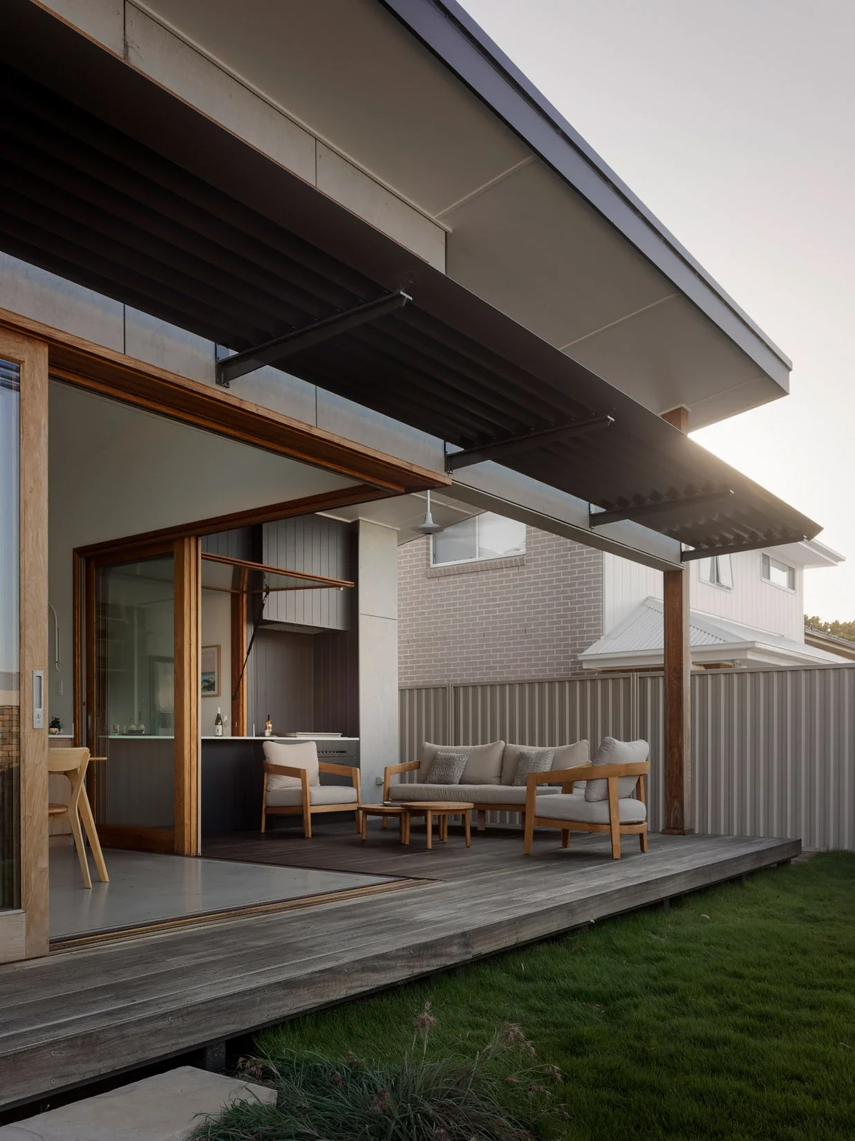 Covered terrace in Cromer residential home