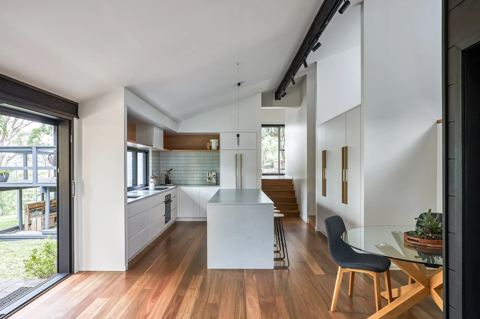 Bright interior Petitt and Sevitt renovation with open living and natural light