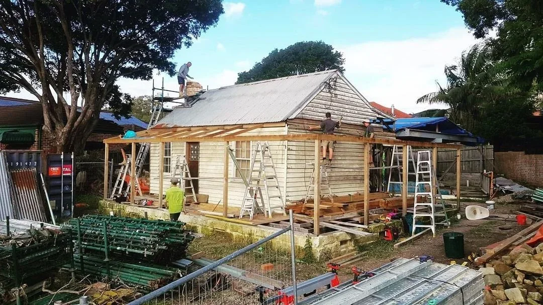 Heritage cottage restoration under construction