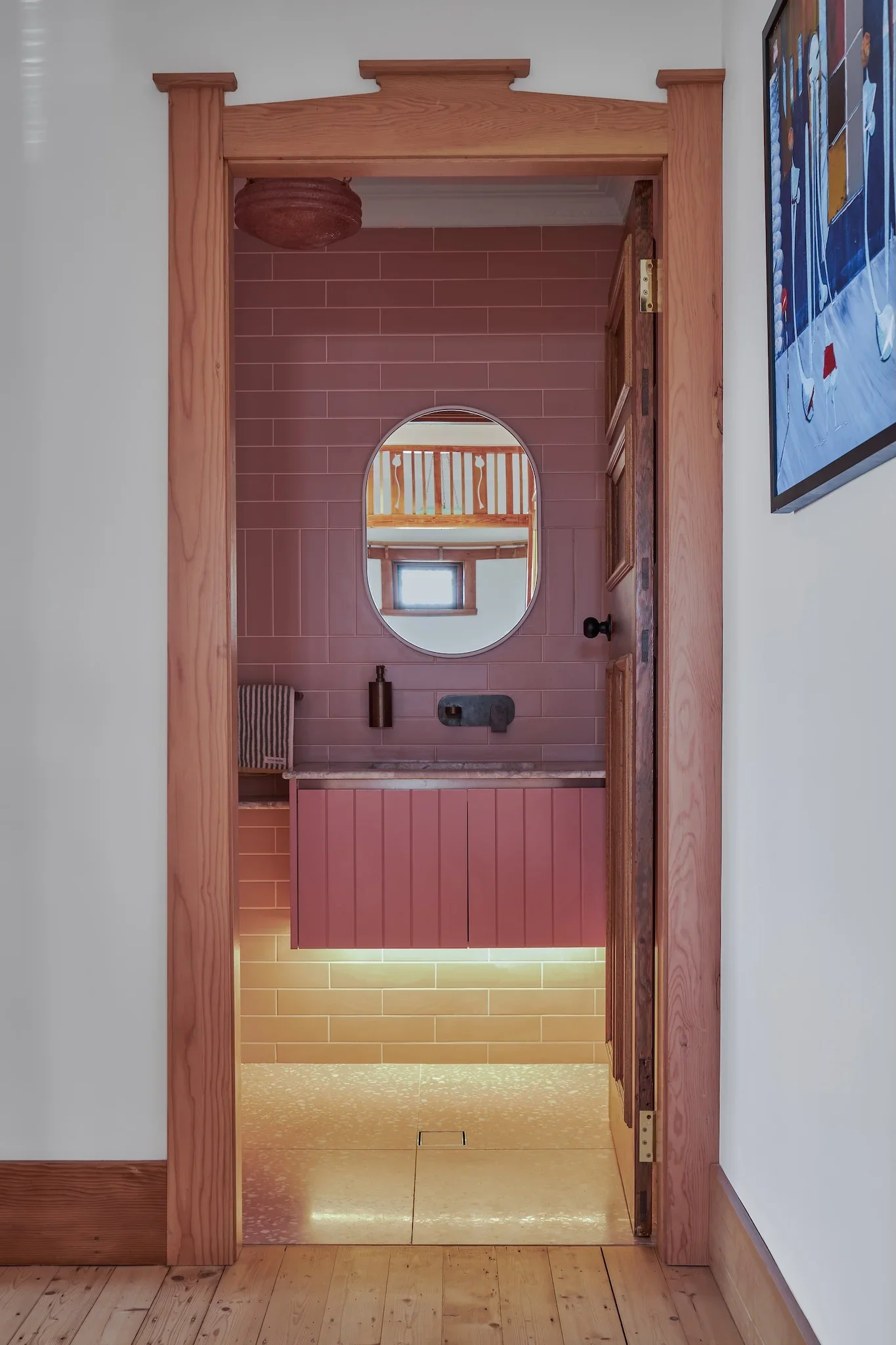 Bathroom in heritage renovation with modern design