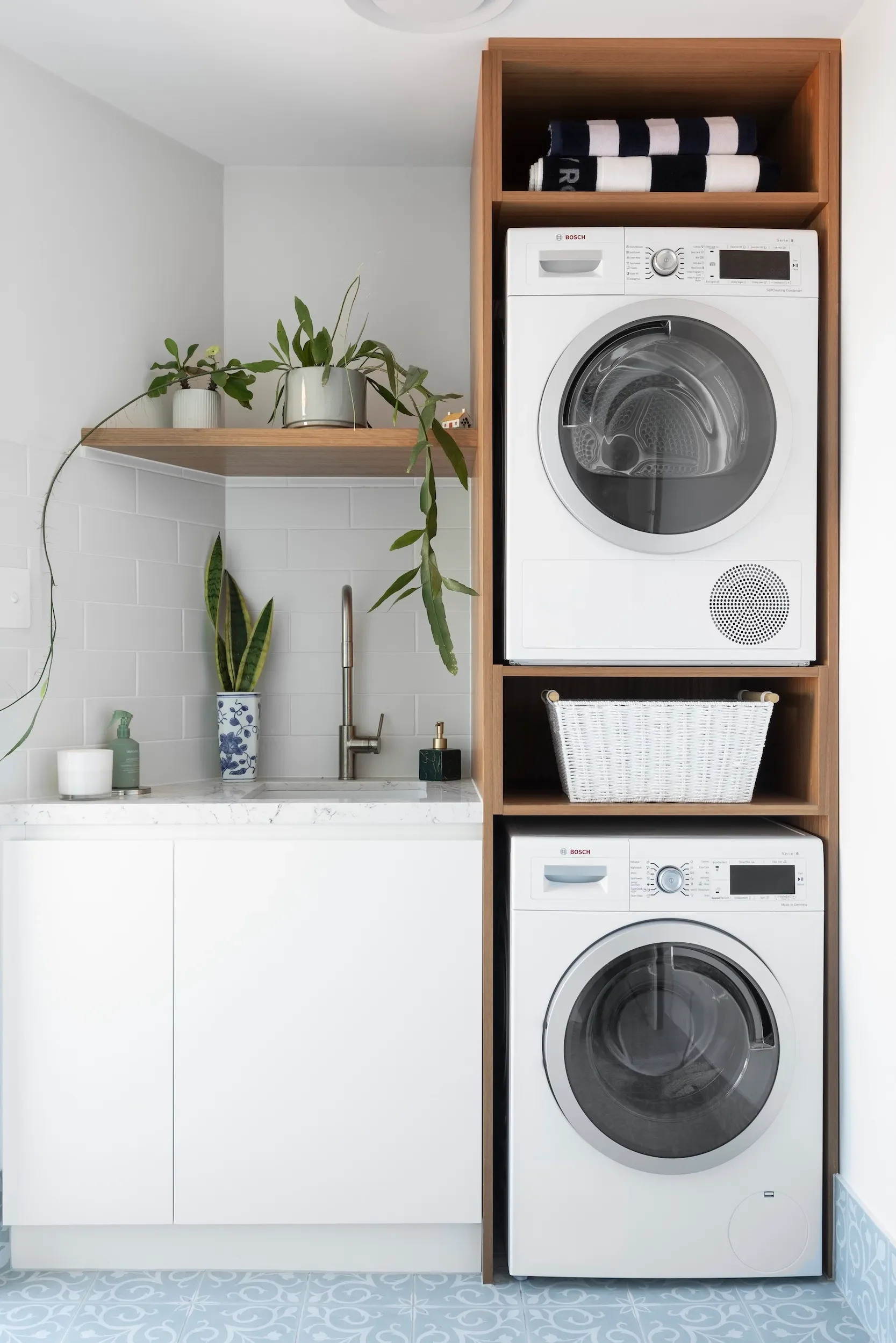 Custom laundry joinery and storage solutions in Killara home renovation