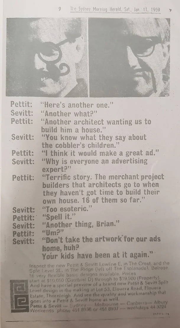 Pettit + Sevitt marketing advertisements archives