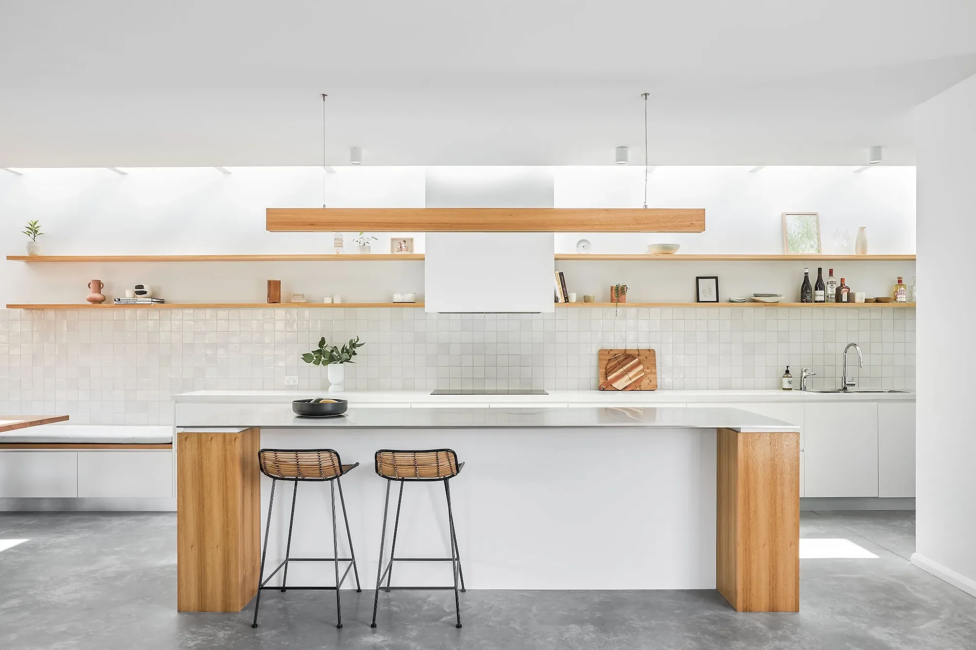 Minimalist kitchen in Northern Beaches residential project