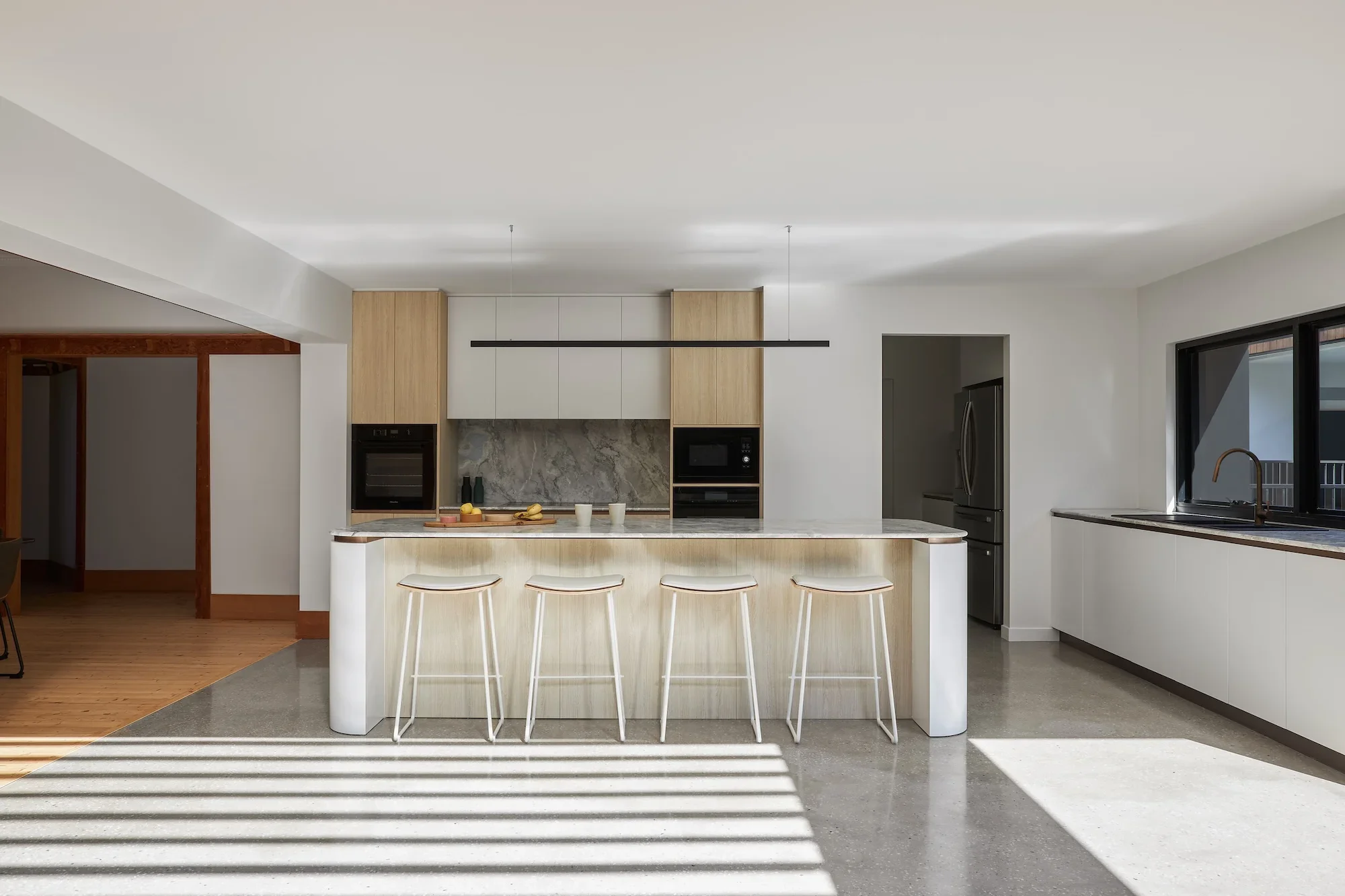 Modern kitchen in heritage home extension